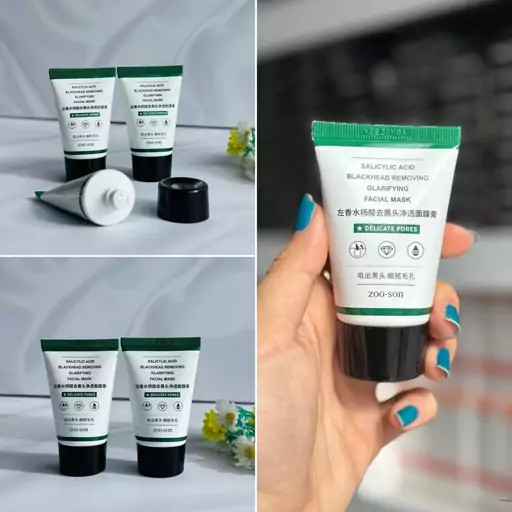 بلک ماسک(ماسک ذغال) سالیسیلیک اسید تخلیه کننده جوش سرسیاه بینی🧪😶🌫️